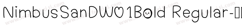 NimbusSanDW01Bold Regular字体转换